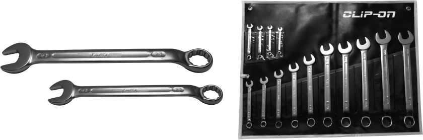 WRENCH SET OPEN & 12-POINT BOX, SLIP-ON A185-10S 8X8 TO 24X24 - Ghesquiers